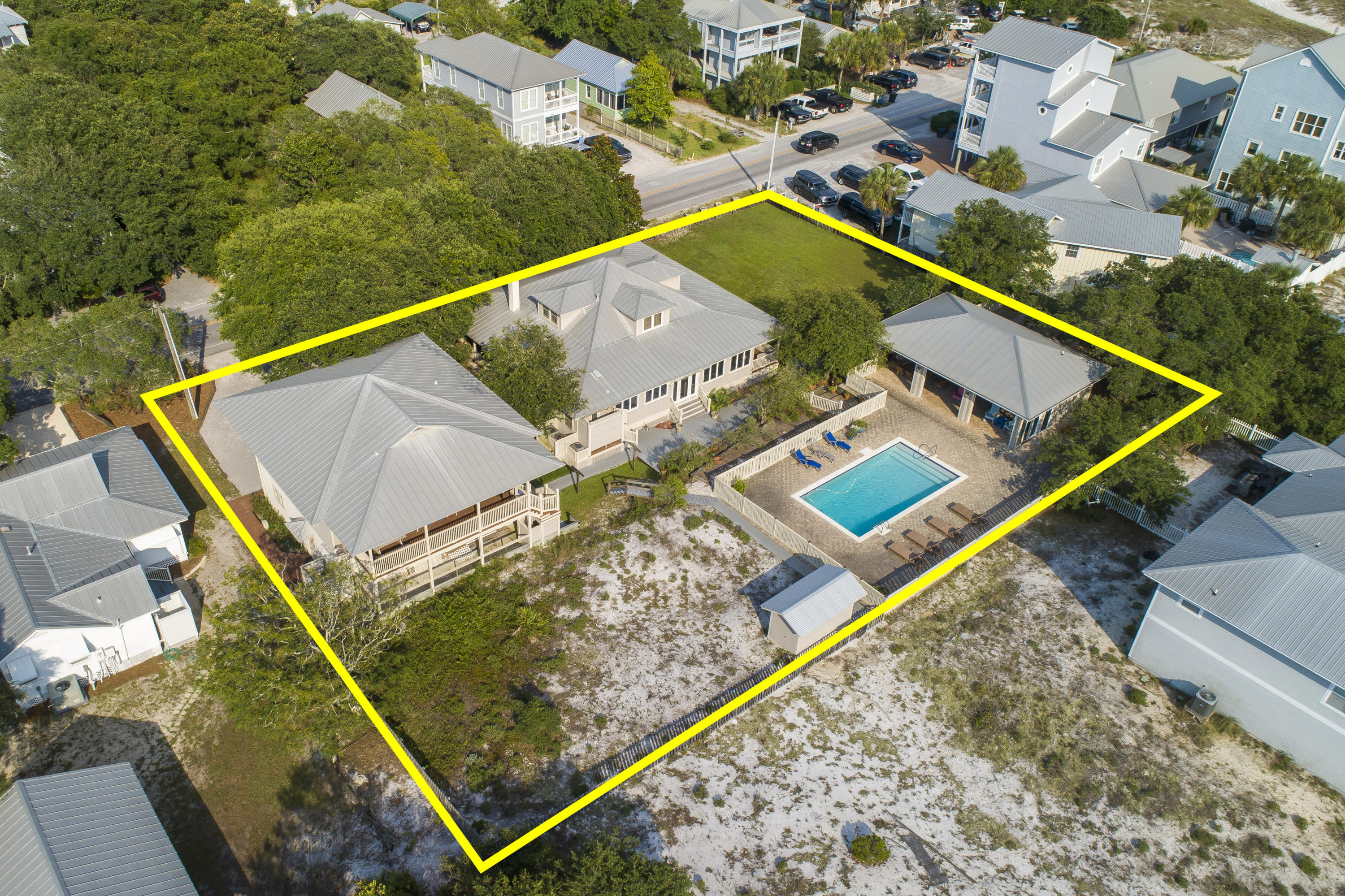 490 Defuniak Street Santa Rosa Beach, FL 32459 - Photo 46 of 46 an aerial view of a tennis ground