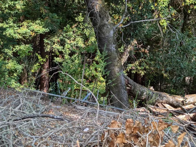 a street sign on a road next to a road