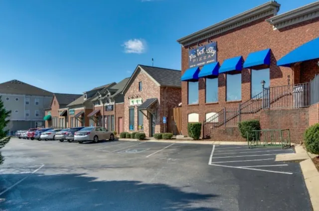 a view of a building with street