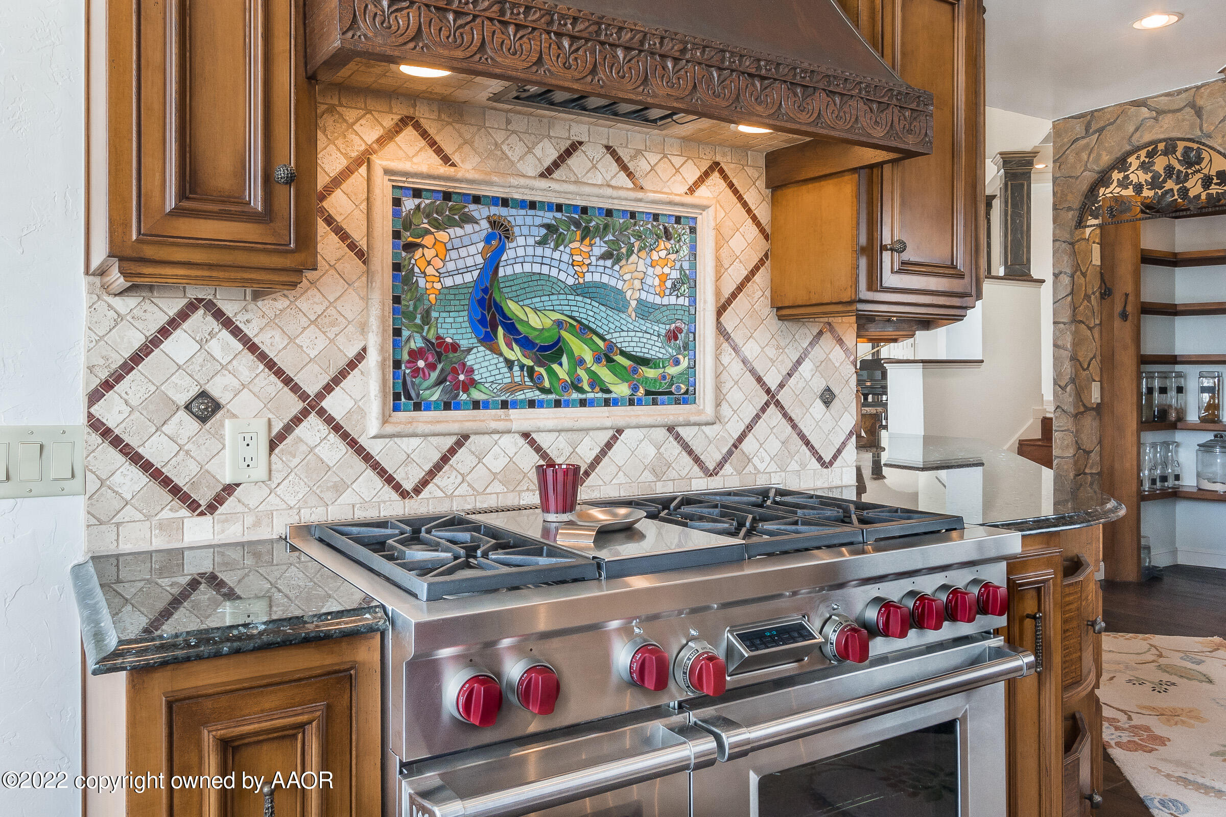 2 Snead Lane Amarillo, TX 79124 - Photo 20 of 76 a utility room with stainless steel appliances granite countertop a stove and a microwave