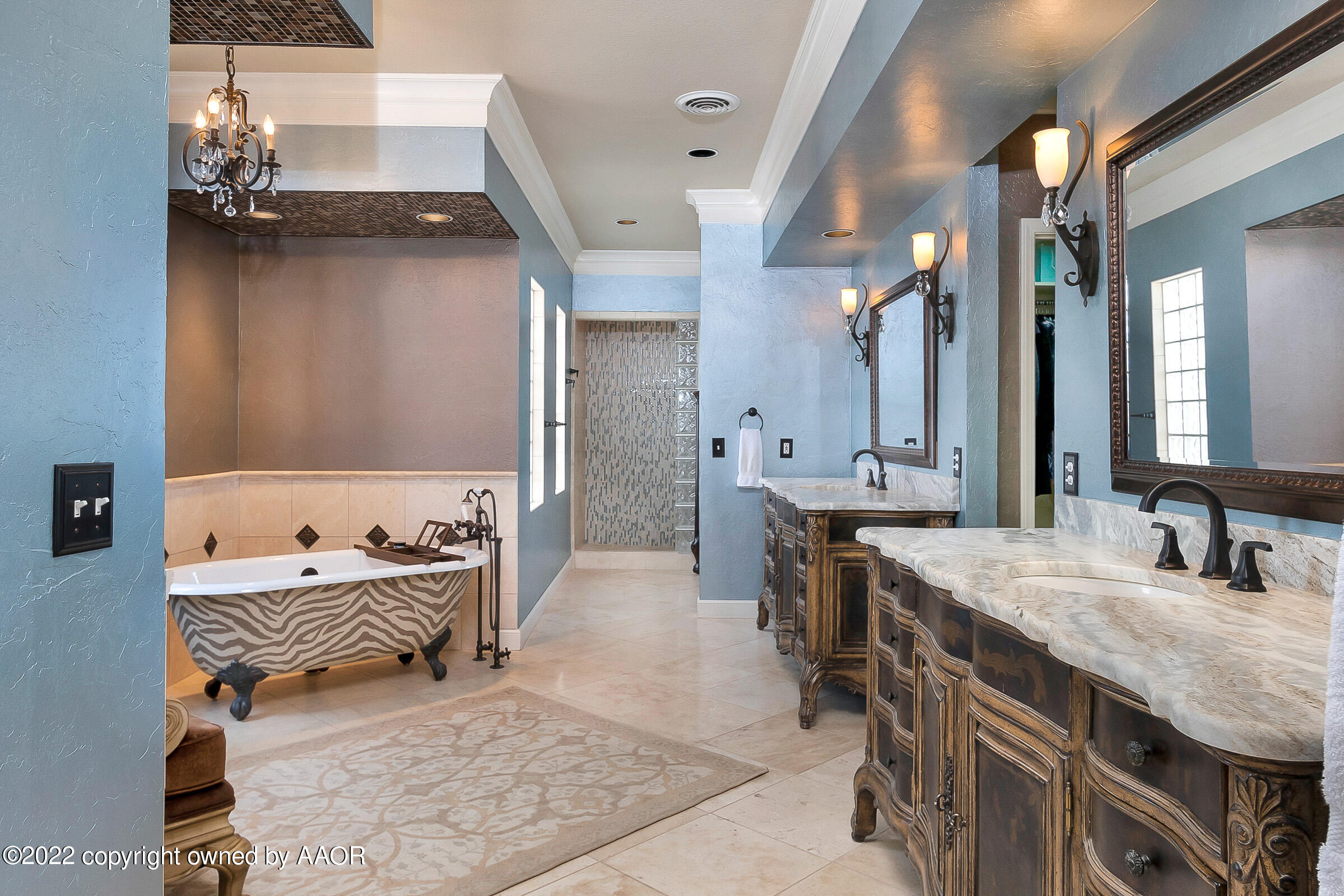 2 Snead Lane Amarillo, TX 79124 - Photo 28 of 76 a bathroom with a double vanity sink and a mirror