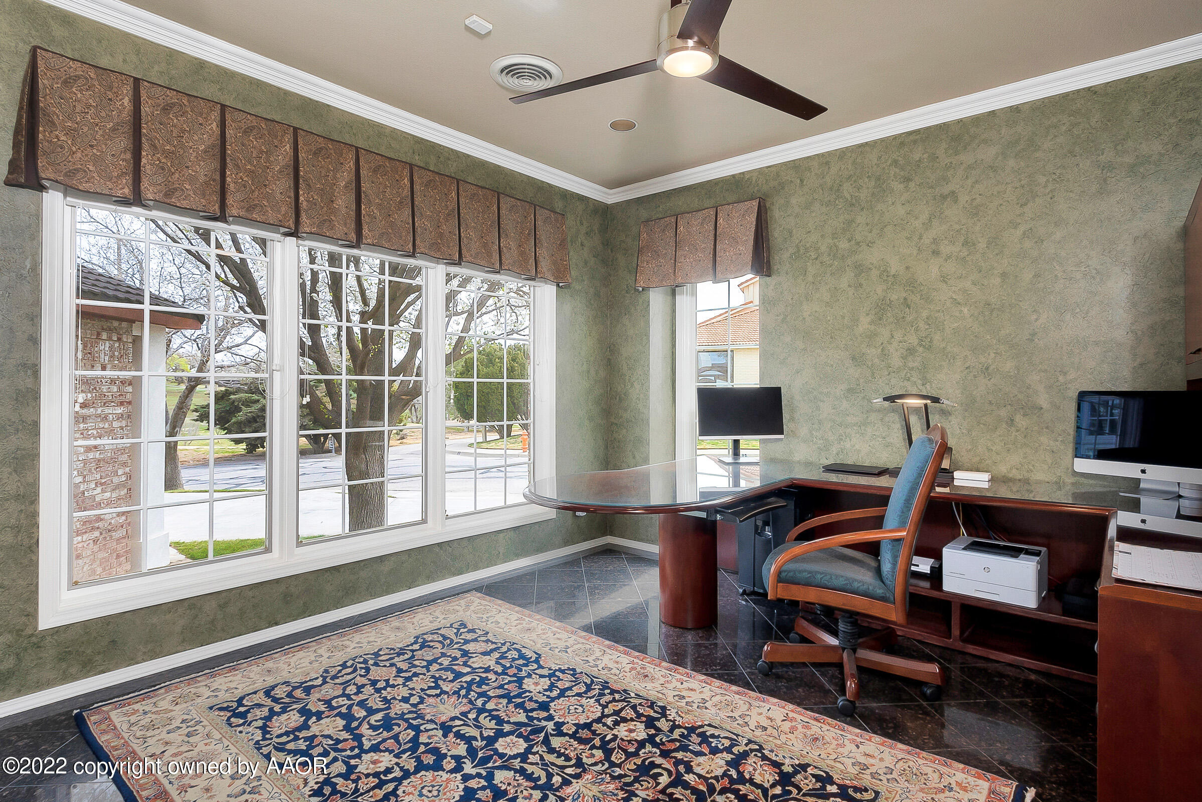 2 Snead Lane Amarillo, TX 79124 - Photo 33 of 76 a view of a workspace with furniture and a window
