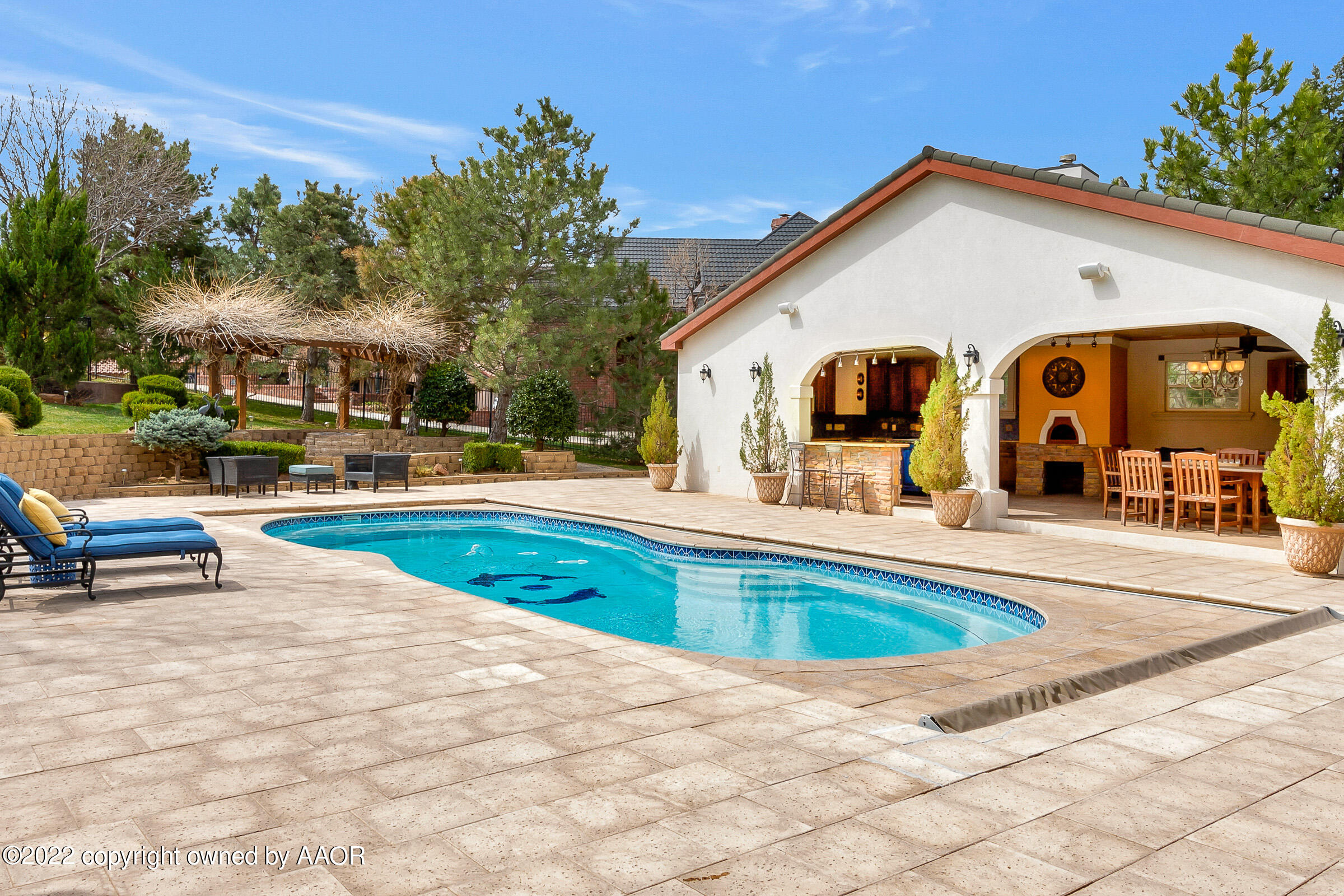 2 Snead Lane Amarillo, TX 79124 - Photo 50 of 76 a view of outdoor space with swimming pool and furniture