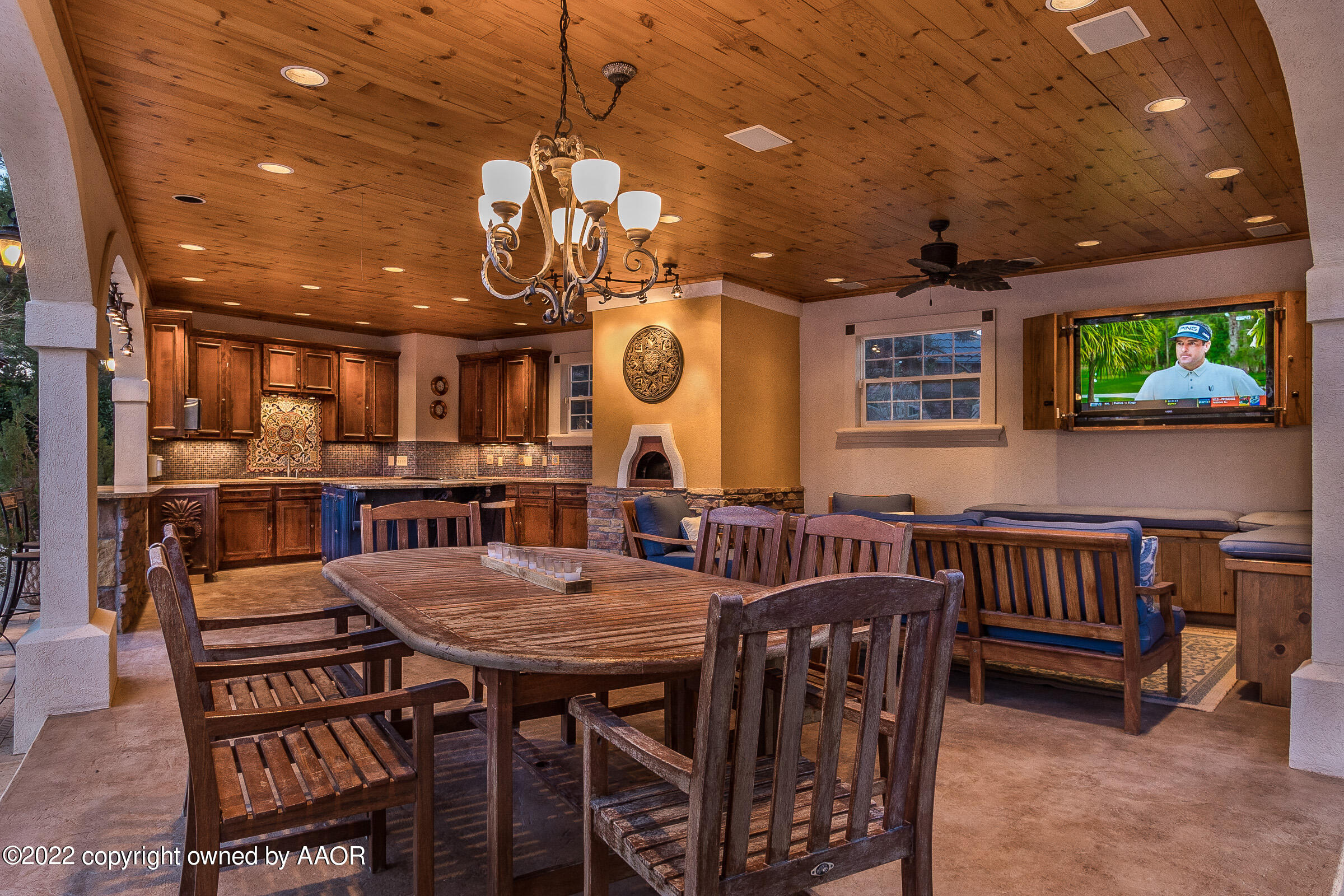 2 Snead Lane Amarillo, TX 79124 - Photo 8 of 76 a view of a dining room with furniture and a chandelier