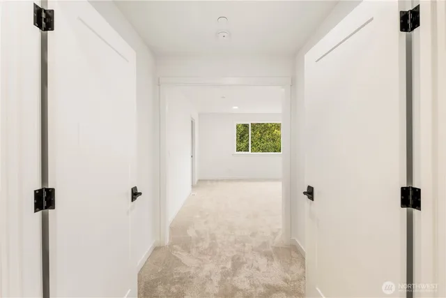 an empty room with a window