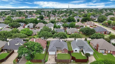 an aerial view of multiple house