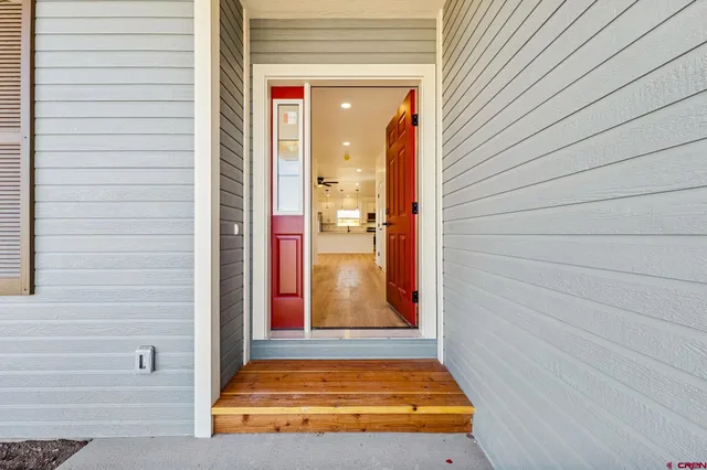 a view of the door of the house
