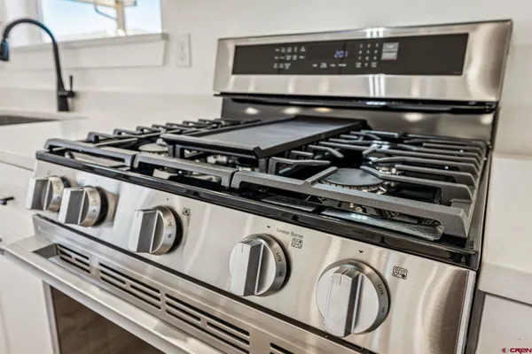 a close view of stove top oven