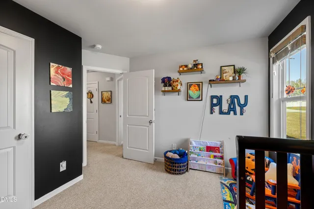 a view of a hallway with toys