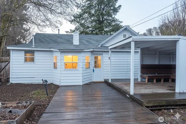 a view of outdoor space and deck