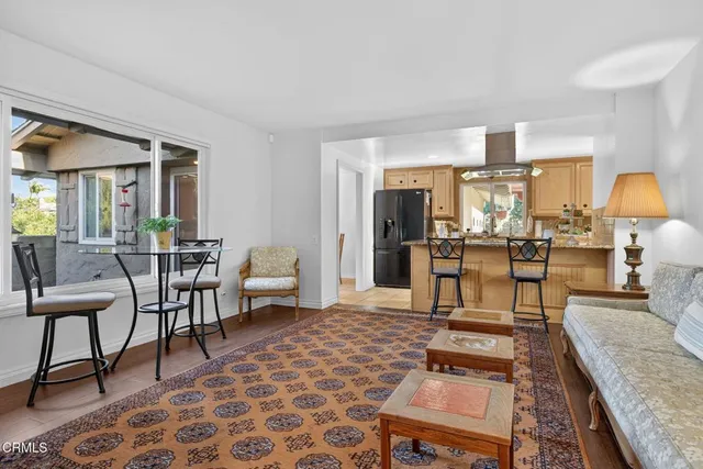 a view of a livingroom with furniture