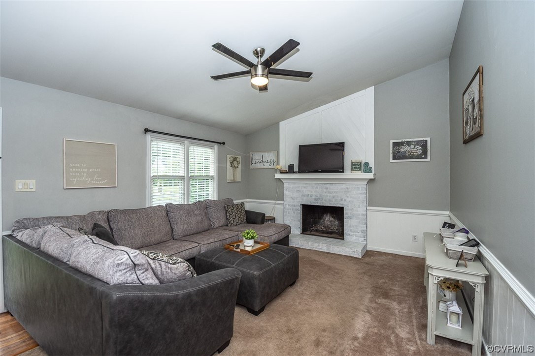 4648 Brookridge Road Chesterfield, VA 23832 - Photo 13 of 50 a living room with furniture and a fireplace
