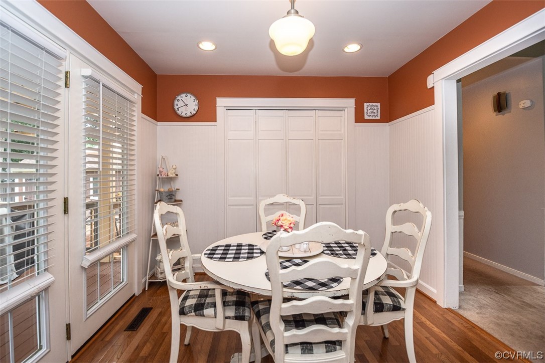 4648 Brookridge Road Chesterfield, VA 23832 - Photo 20 of 50 a view of a dining room with furniture and wooden floor