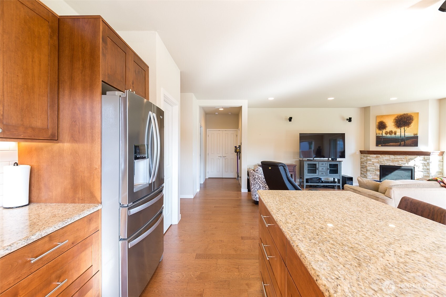 271 Blue Glacier Loop Sequim, WA 98382 - Photo 19 of 39 a large kitchen with stainless steel appliances a refrigerator and a stove top oven