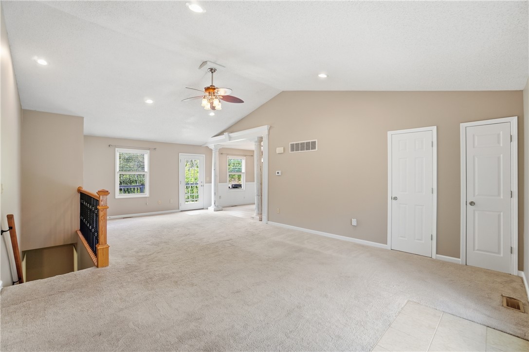 1208 Jarva Lane Springboro, OH 45066 - Photo 16 of 75 This airy living space features vaulted ceilings, providing a bright and inviting atmosphere.