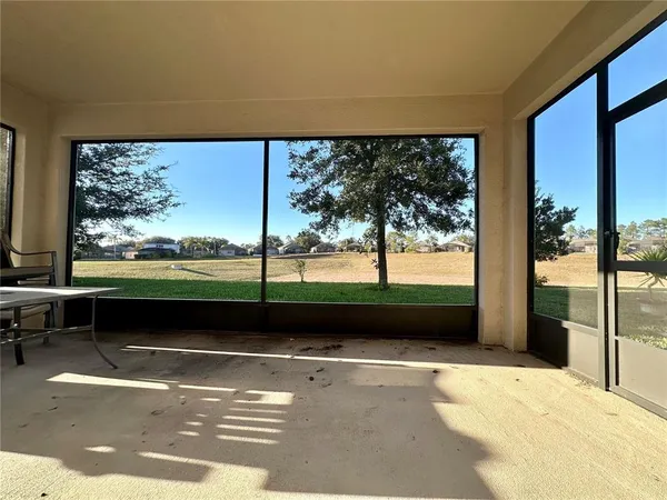 a view of a patio with a outdoor seating