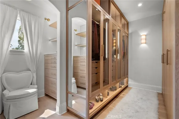 a bathroom with a shower and toilet