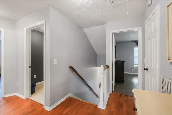 a view of small space with racks on the wall