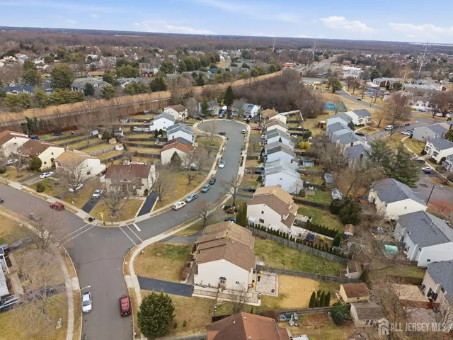 an aerial view of multiple house