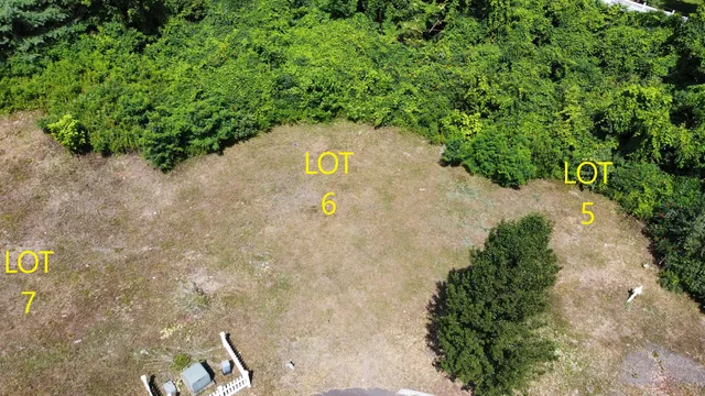 a view of an ocean from a yard