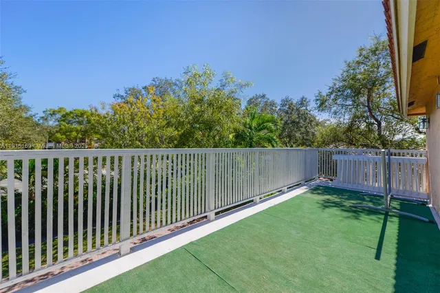 a view of a golf course with a space