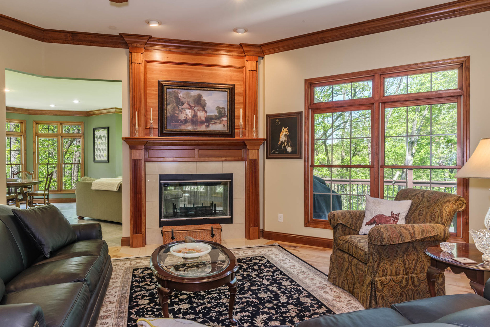 21221 Hidden Valley Loop Lexington, IL 61753 - Photo 9 of 44 a living room with furniture a window and a fireplace