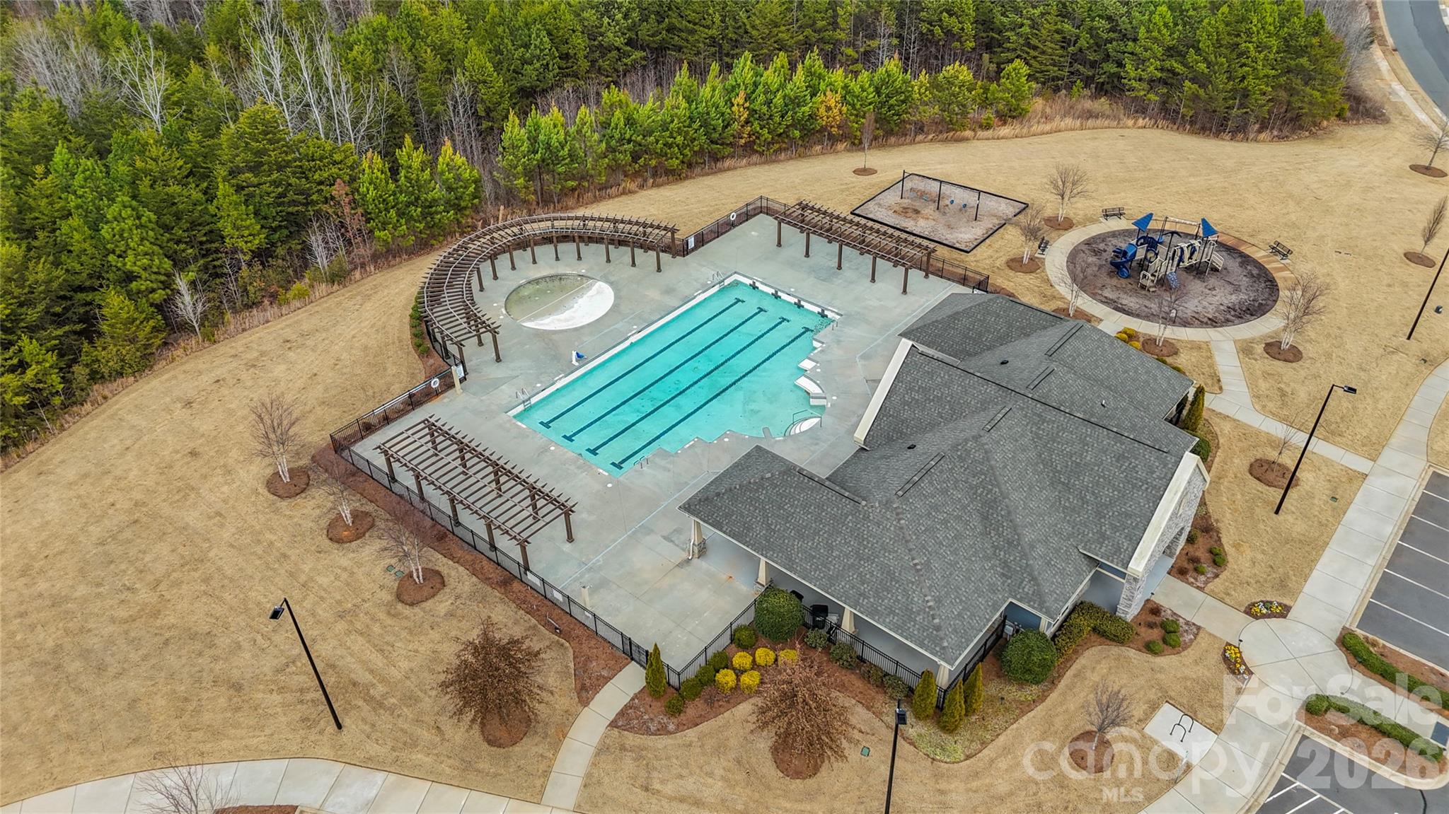 9786 Verdun Court Fort Mill, SC 29707 - Photo 38 of 41 an aerial view of a house with backyard space and balcony
