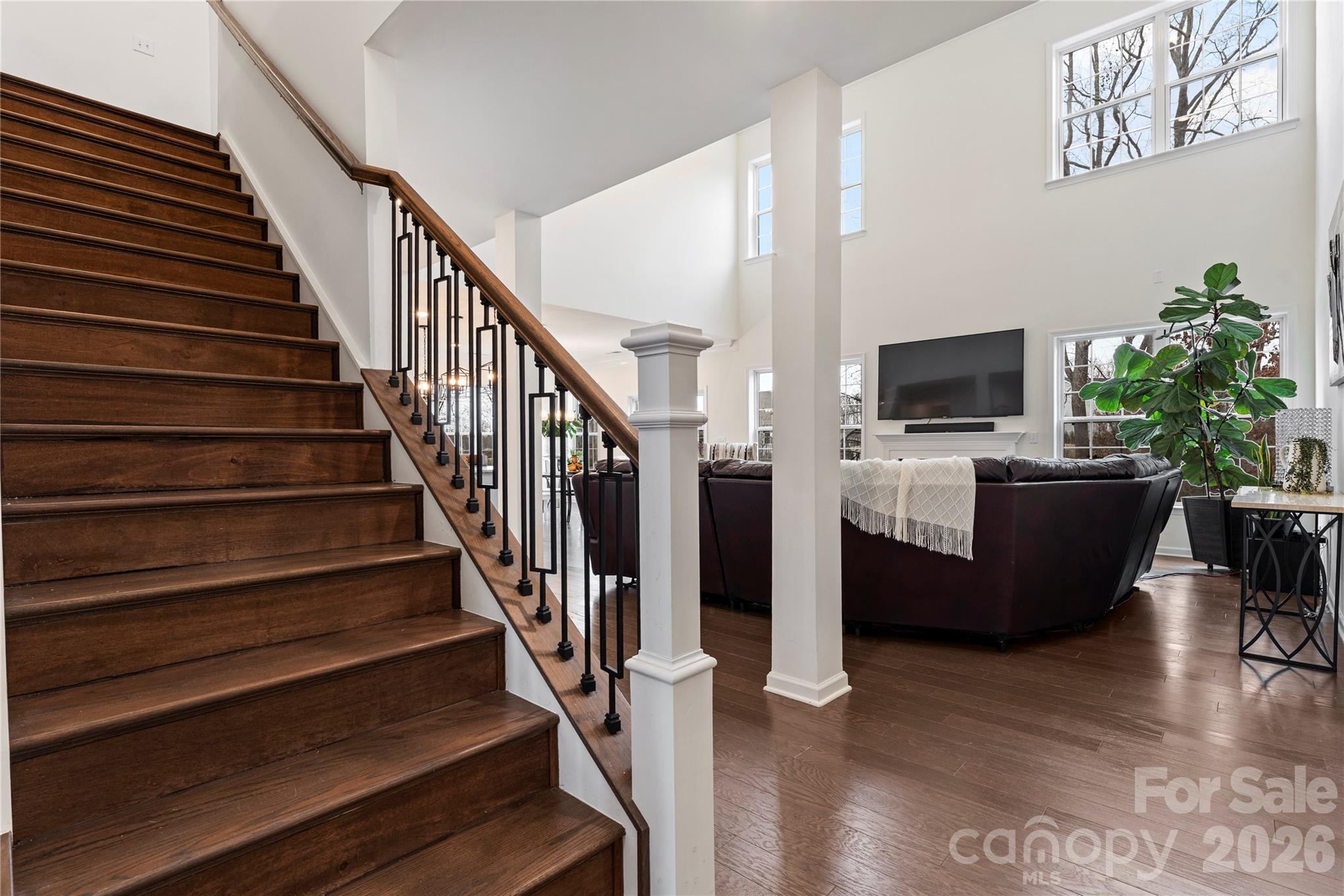 9786 Verdun Court Fort Mill, SC 29707 - Photo 5 of 41 a view of a livingroom with wooden floor and furniture