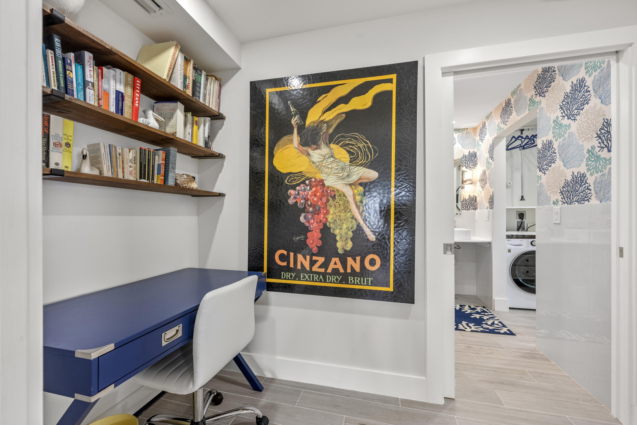 3230 South Ocean Boulevard, Unit A602 Palm Beach, FL 33480 - Photo 34 of 87 a view of a workspace with furniture and stairs