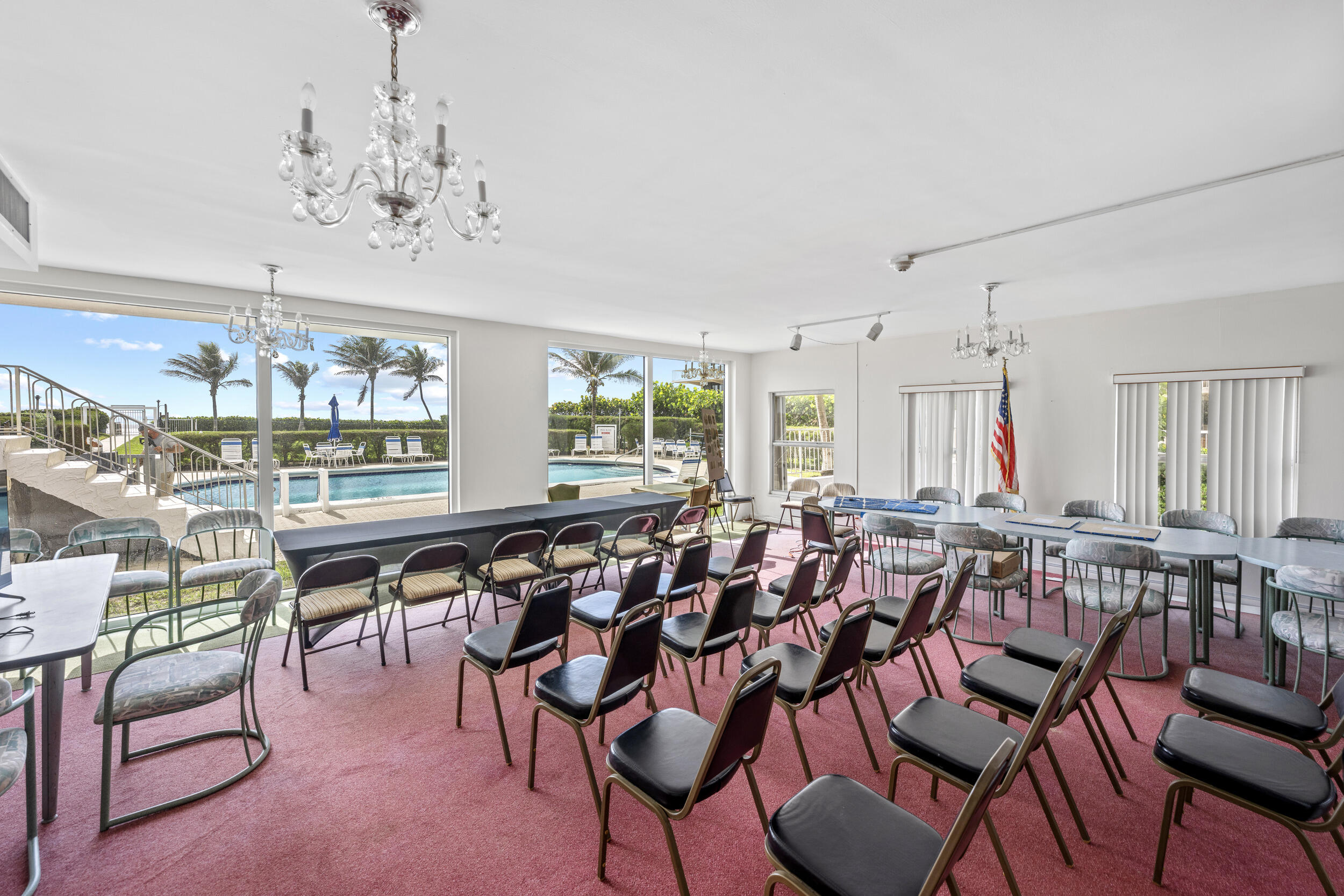 3230 South Ocean Boulevard, Unit A602 Palm Beach, FL 33480 - Photo 60 of 87 a very nice looking dining room with furniture window and outside view