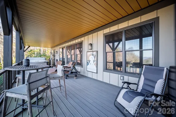 a view of a lake from a balcony