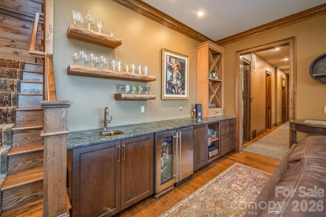 a view of a hallway with entryway