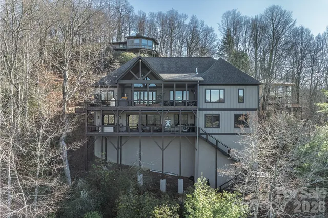 an outdoor space with seating area