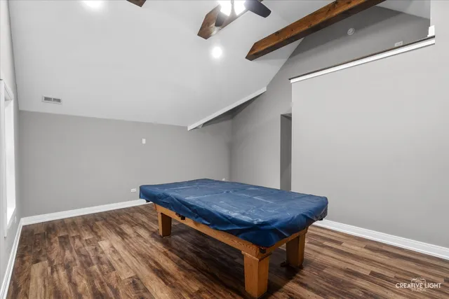 a wooden floor in a room