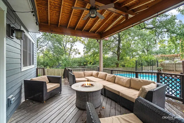 a balcony with furniture and outdoor space