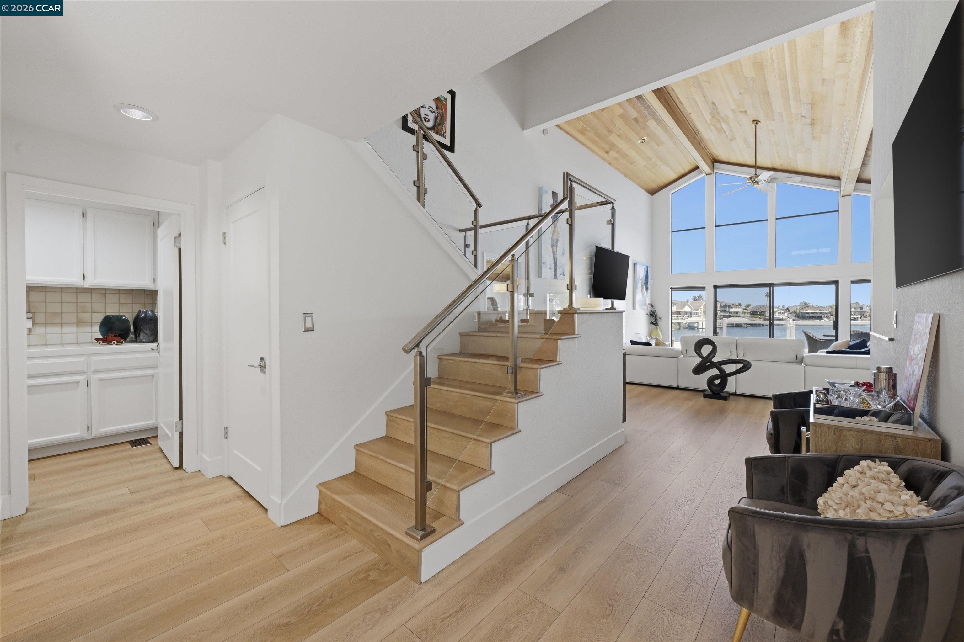 2027 Windward Point Discovery Bay, CA 94505 - Photo 14 of 53 a view of entryway kitchen and hall with wooden floor