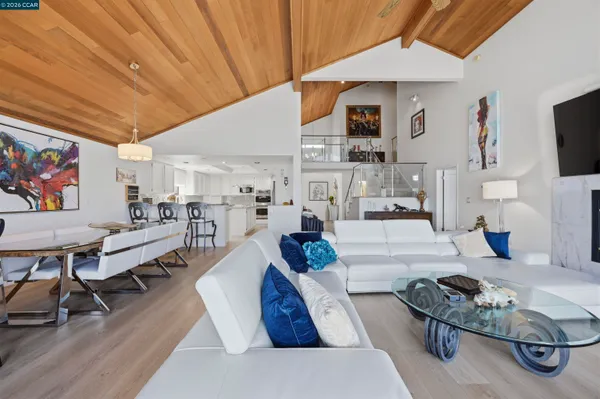 a view of a livingroom with furniture and a couch