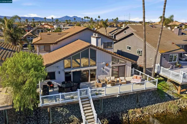 a view of a house with a terrace