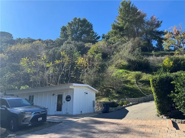 a view of house with backyard