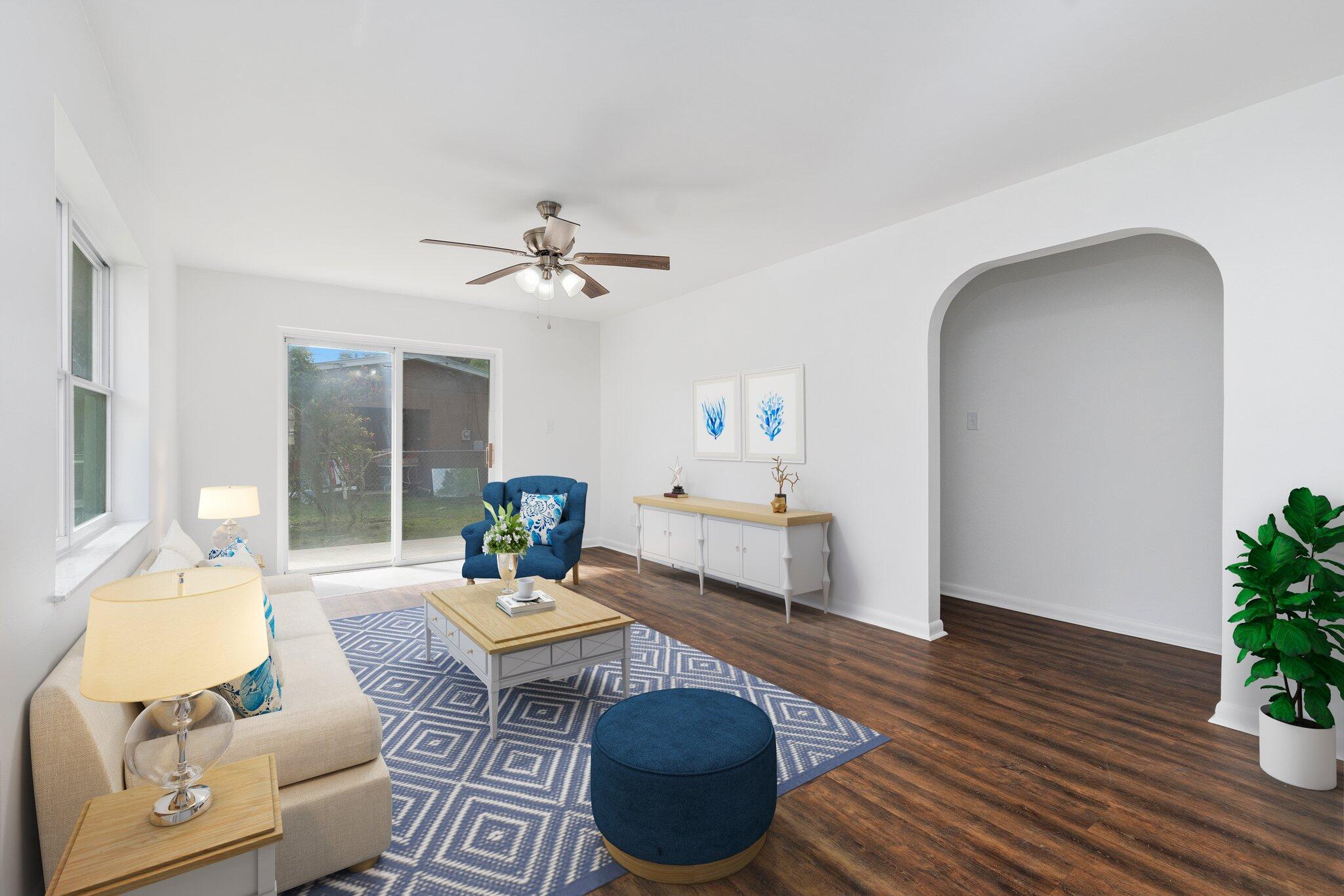 3241 Lewis Street Fort Pierce, FL 34981 - Photo 10 of 31 VIRTUALLY STAGED LIVING ROOM