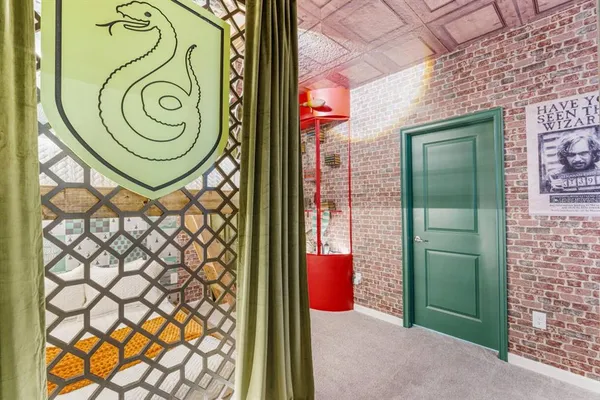 a view of a door and chair