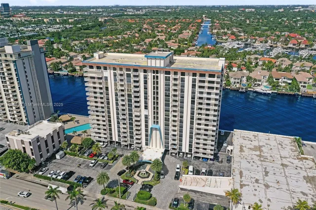 a view of a city with tall buildings