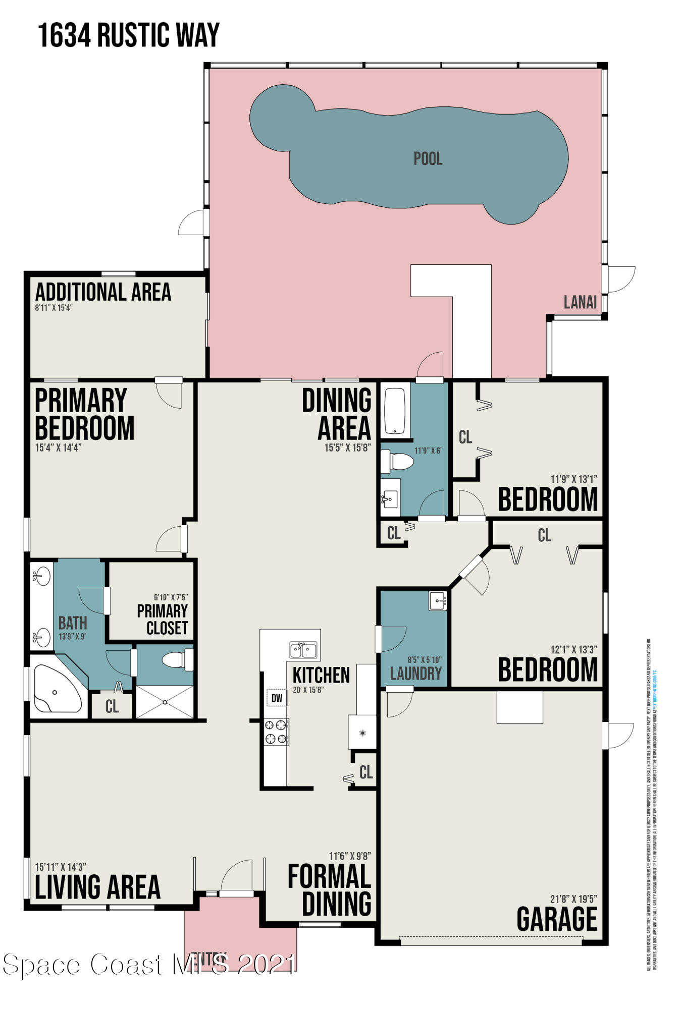 1634 Rustic Way Melbourne, FL 32935 - Photo 34 of 34 Floorplan