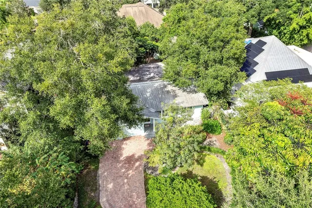 a backyard of a house