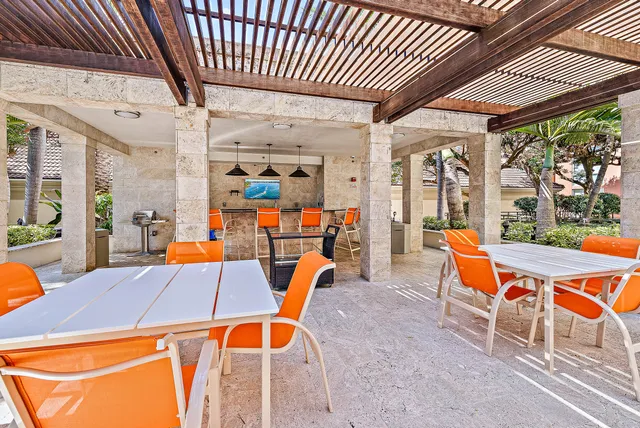 a outdoor space with furniture