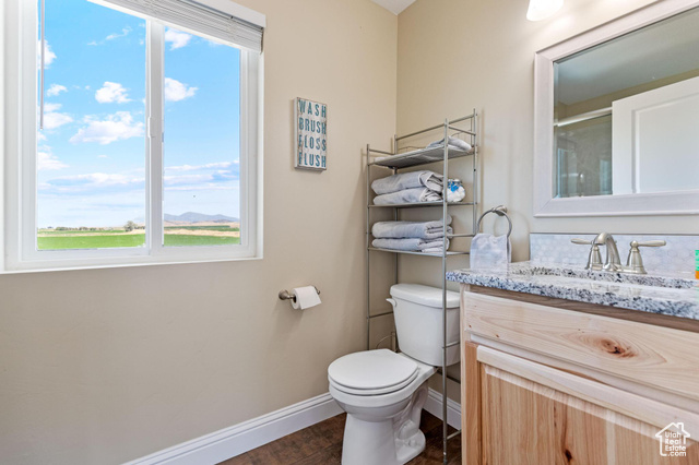 19502 South Olson Road Downey, ID 83234 - Photo 52 of 64 ADU: Bathroom featuring vanity and a shower with door