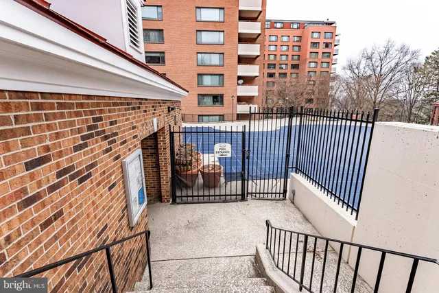 a view of balcony with staircase