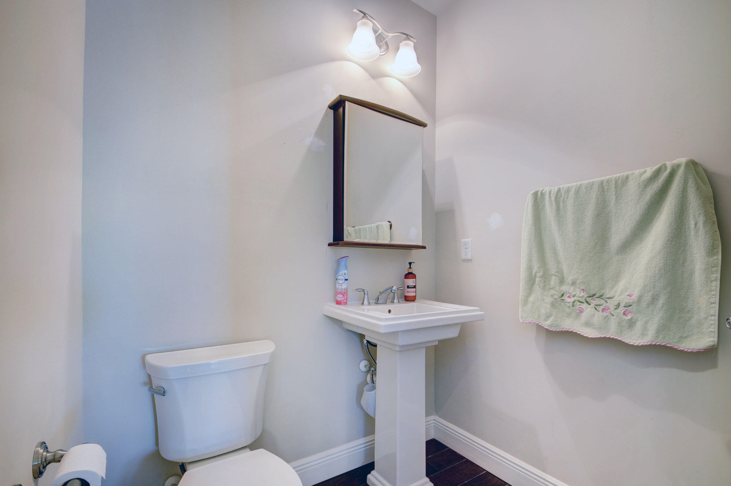 8625 Wellington View Drive Royal Palm Beach, FL 33411 - Photo 19 of 54 a bathroom with a sink mirror and toilet