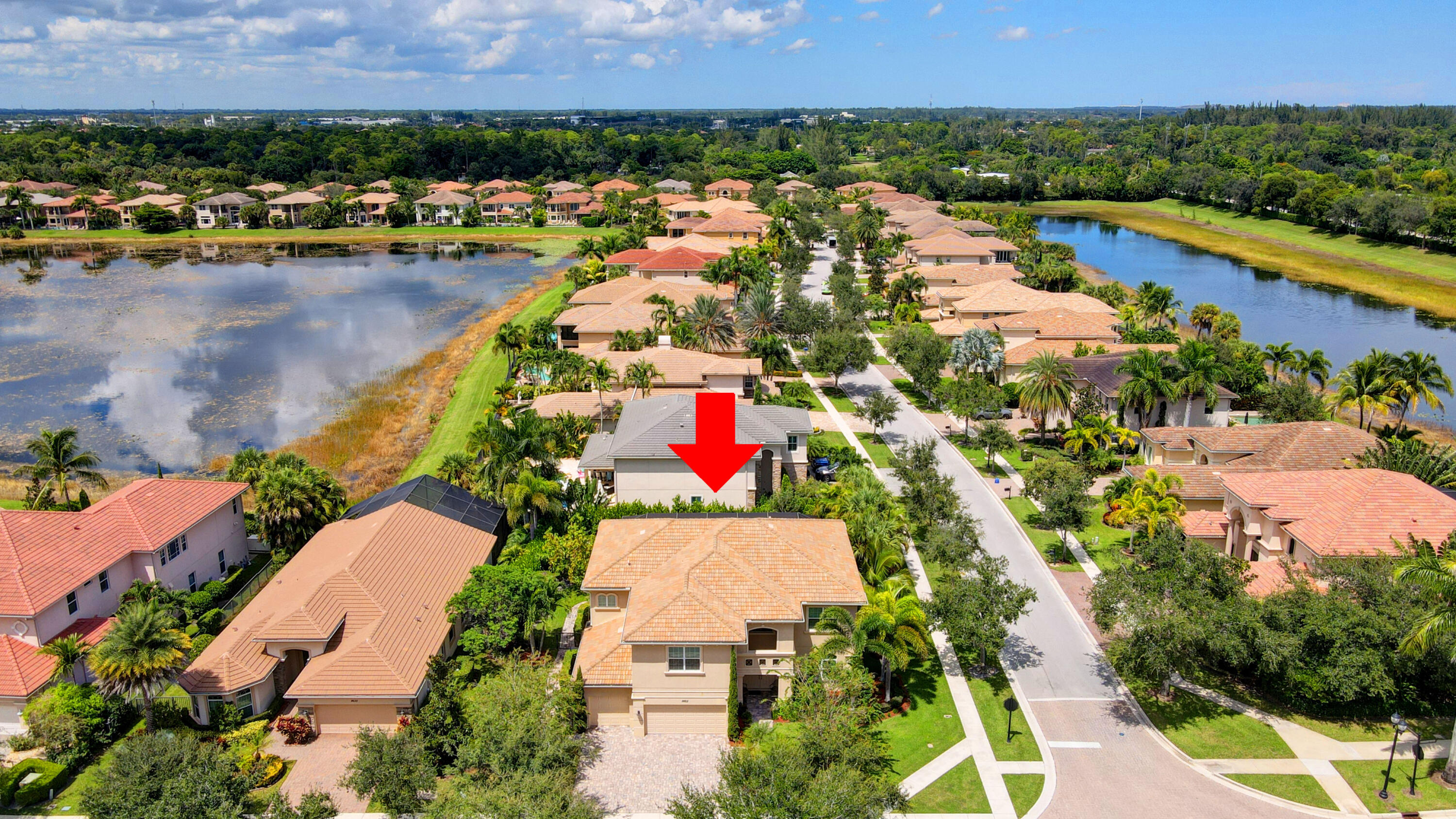 8625 Wellington View Drive Royal Palm Beach, FL 33411 - Photo 51 of 54 an aerial view of swimming pool and outdoor space