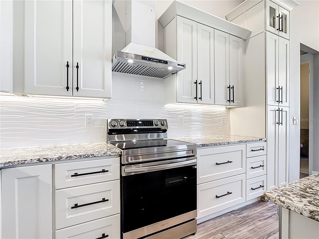 10588 Kidron Avenue Englewood, FL 34224 - Photo 10 of 53 a kitchen with granite countertop a stove and a cabinets